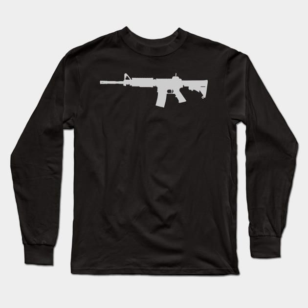 M4A1 Silver Long Sleeve T-Shirt by GreenGuyTeesStore